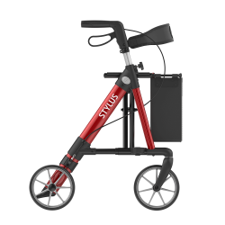 Leichtgewicht Rollator Stylus Rot seitlich