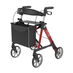 Leichtgewicht Rollator Stylus Rot von vorne